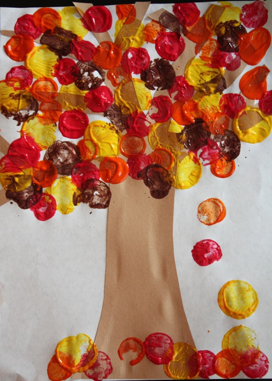 Autumn Cork Painting | The Picky Apple