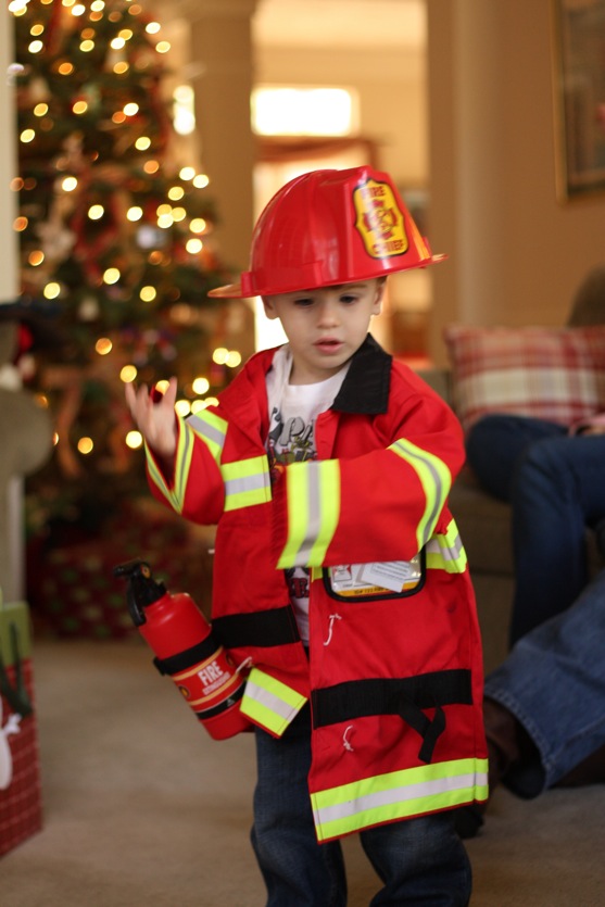 Christmas 2009 Fireman Outfit